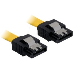 DELOCK 82473 - Cable SATA 30cm amarillo ge/ge metal