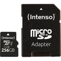 INTENSO 3424492 - Tarjeta de memoria microSDXC de 256GB, Intensiso Class 10, UHS-1