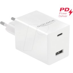 DELOCK 41448 - CARGADOR USB 5-20 V, 3 A, 45 W, USB-C/ A.