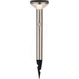 OPTONICA OPT 9332 - Luz solar LED, barra de tierra, plateada, IP44, detector de movi