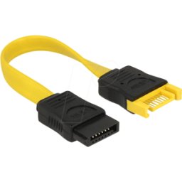 DELOCK 83948 - Cable SATA 6 GB/s ud > SATA BU. 10 cm amarillo