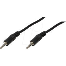 LOGILINK CA1050 - Cable de audio, conector jack de 3 patillas de 3,5 mm, 2 m