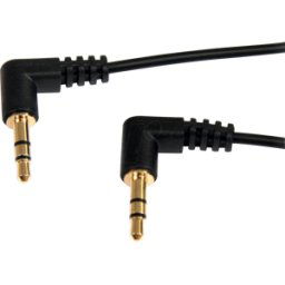 STARTECH.COM ST MU6MMS2RA - Cable de audio, jack estéreo de 3,5 mm, 1,8 m, 2x en ángu