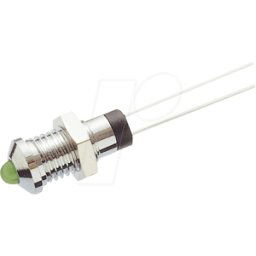 SIGNAL CONSTRUCT LED 103 A GN - LED, cableado, 3 mm, verde, reflector exterior, Ø6 mm, 20 mcd, 5
