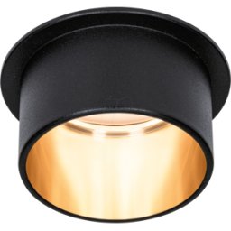 PAULMANN PLM 93378 - Luminaria empotrable Gil, 1 x 6 W, 470 lm, 2700 K, negro mate/or