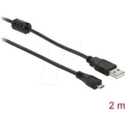 DELOCK 82335 - Cable USB 2.0, a macho a micro B, 2 m