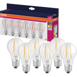 LEDVANCE GMBH OSR 075845664 - Bombilla LED E27, 6,5 W, 806 lm, 2700 K, paquete de 6