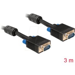 DELOCK 82558 - Cable VGA de monitor de 15 pines, conector VGA de 3 m