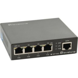 LEVELONE GEP0523 - Switch, 5 puertos, Gigabit Ethernet, 4x PoE