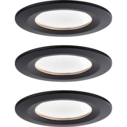 PAULMANN PLM 94473 - Luminaria de encastre Nova Coin, 3 de 6,5 W, 460 lm, 2700 K, neg
