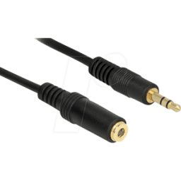 DELOCK 83766 - Cable de audio, conector jack de 3,5 mm en acoplamiento, 2 m