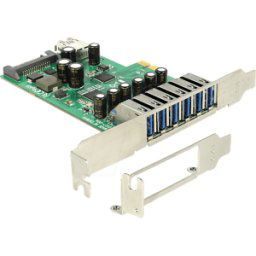 DELOCK 89377 - Tarjeta PCI Express > 6x externo + 1x interno USB 3.0