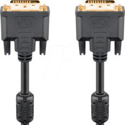GOOBAY 93110 - Cable DVI para monitor DVI-D de 24+1 conectores, enlace doble, 2