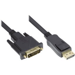 GOOD CONNECTIONS GC DP-DVI - Cable adaptador, conector DisplayPort a DVI-D 24+1, 1,8 m, negro