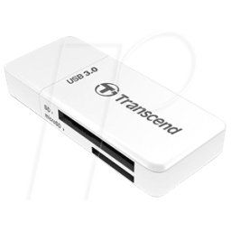 TRANSCEND TS-RDF5W - Lector de tarjetas, externo, USB 3.0, blanco, RDF5