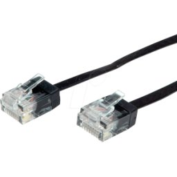 ROLINE 21152190 - CAT.6a cable plano UTP negro 0,5 m.