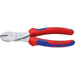 KNIPEX KN 74 05 180 - Alicates de corte diagonal extrafuertes, 180 mm, cromados