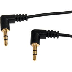 STARTECH.COM ST MU1MMS2RA - Cable de audio, conector estéreo de 3,5 mm, en ángulo, 0,