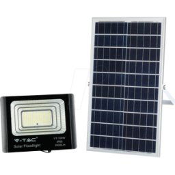 V-TAC VT-8576 - Foco LED con panel solar, 35 W, 4000 K.