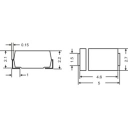 FREI ES 2GA SMD - DIODO RECTIFICADOR, 400 V, 2 A, DO-214AC/SMA