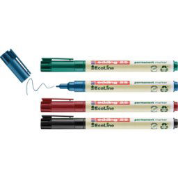 EDDING 25/4S - Marcador permanente EcoLine, 4 colores surtidos