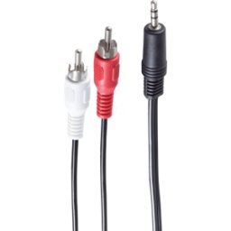 SHIVERPEAKS SHVP BS30832-15 - Cable adaptador, trinquete de 3,5 mm a 2 RCA, 15,0 m