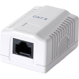 EQUIP 235211 - Toma de conexión RJ45 simple, CAT.6, en superficie, LSA