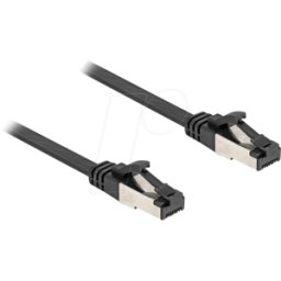 DELOCK 80180 - Cable plano RJ45, Cat.8.1, 2 m, negro
