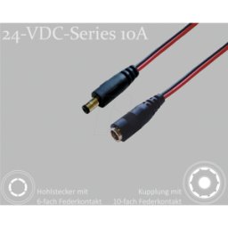 BKL 075907-4000 - Cable adaptador, 4000 mm, conector de CC a acoplamiento de CC