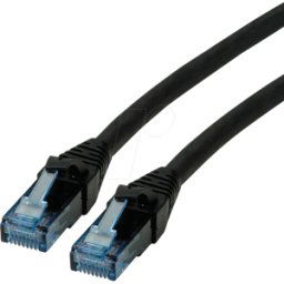 ROLINE 21152752 - Cordón de parche Cat.6a UTP, LSOH, negro, 2 m..