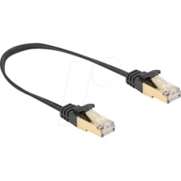 DELOCK 80323 - Cable de red plano RJ45 Cat.6A S/FTP 0,25 m