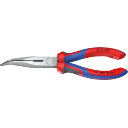 KNIPEX KN 26 22 200 - Alicate de boca semirredonda curvado, alicate de pico de cigüe&n