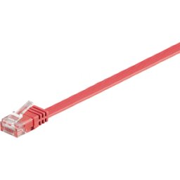 GOOBAY 96418 - Cable plano CAT 6, rojo, 3 m