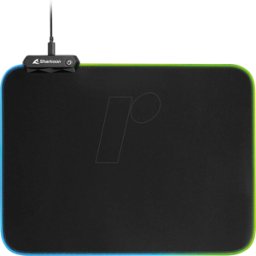 SHARKOON SHARK 1337V2RGB3 - Mouse pad, juegos, 360 x 270 mm, RGB, negro