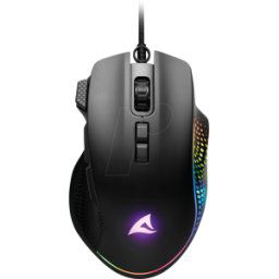 SHARKOON SHARK FORCE3 SW - Ratón para juegos (ratón), USB, RGB, negro