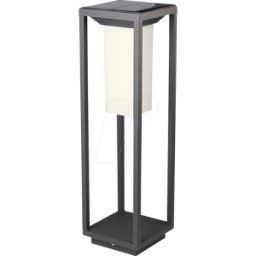 V-TAC VT-785 - Luminaria de bolardo solar LED, gris, 3000 K, sensor de movimien