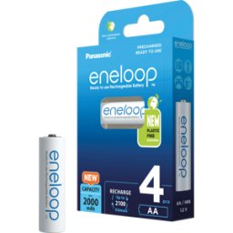 PANASONIC ENELOOP 4XAAC - eneloop, batería NiMH, AA (Mignon), 2000 mAh, paquete de