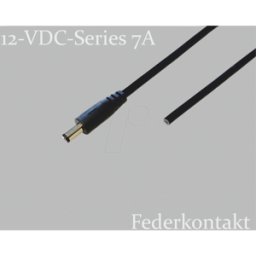 BKL 075924 - Cable adaptador, 2000 mm, enchufe CC a extremo abierto