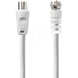 NEDIS N CSGL41800WT15 - Cable de antena y satélite, conector F conector IEC (Coax), 1