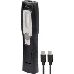 BRENNENSTUHL BRE 1175430020 - Linterna de mano LED a batería 250 + 70 lm, pie de sujeci