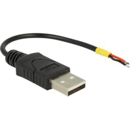 DELOCK 85250 - Cable USB 2.0, conector macho A a 2 extremos de cable abiertos