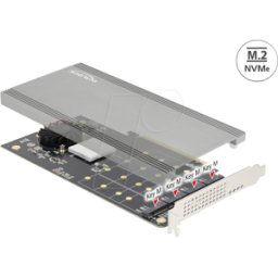 DELOCK 89044 - Tarjeta PCI Express x16 a 4 x interna NVMe M.2 clave M
