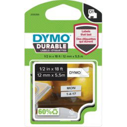 DYMO D1 1978364 - Cinta de vinilo 12 mm DYMO D1, negro/blanco