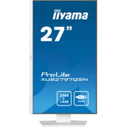 IIYAMA IIY XUB2797QSNW2 - 69cm monitor, QHD, altavoces, USB dock, LAN, Pivote