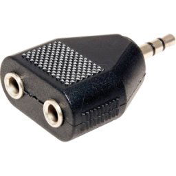 VALUE 11994440 - Adaptador jack de 3,5 mm, 1 conector / 2 conectores hembra