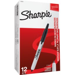 SHARPIE S0810840 - Marcador permanente, F, SHARPIE retract, pack de 12, negro