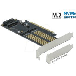 DELOCK 90486 - PCIe x16 > 2 x M.2 Key B + 1 x mSATA