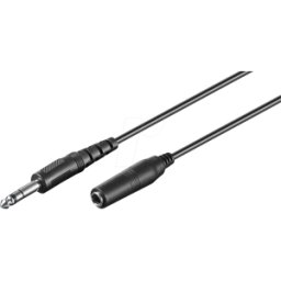 GOOBAY 50428 - Conector de cable, 6,35 mm, macho/hembra, AUX, 5 m..