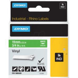 DYMO IND 1805420 - Vinilo DYMO IND Band, 19 mm, blanco/verde