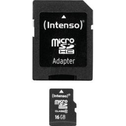 INTENSO 3413470 - Tarjeta de memoria MicroSDHC de 16GB, Intenso Clase 10